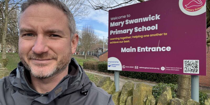 Martin Dowse at Mary Swanwick primary Y6 coding classes